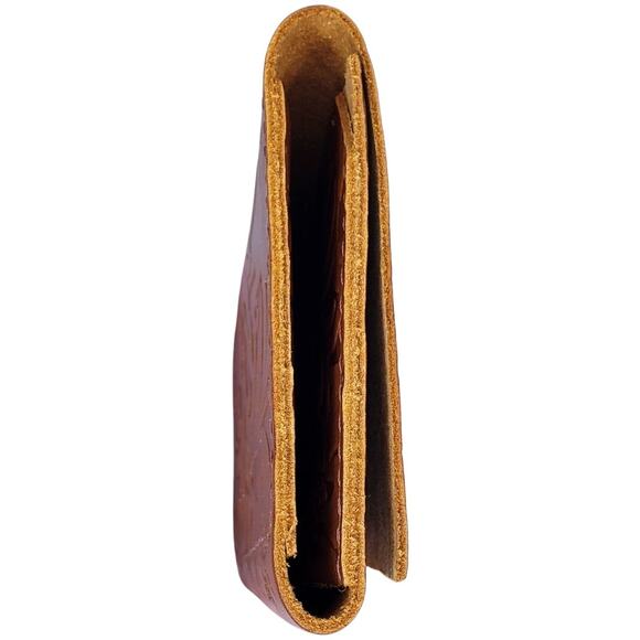 PORTLAND LEATHER GOODS Rancher Wallet Floral Embossed Tooled Leather in Brown - Picture 6 of 16